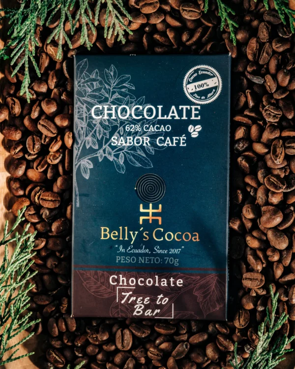 Chocolate al 62% con café