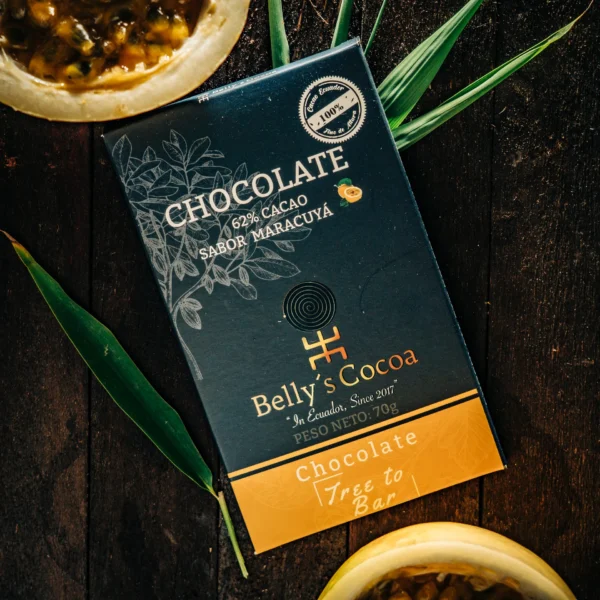 Chocolate al 62% sabor a Maracuyá