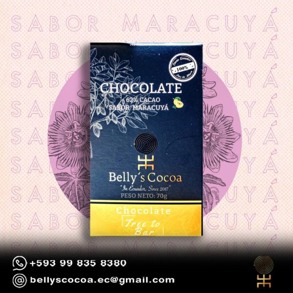 Chocolate al 62% sabor a Maracuyá - Image 2